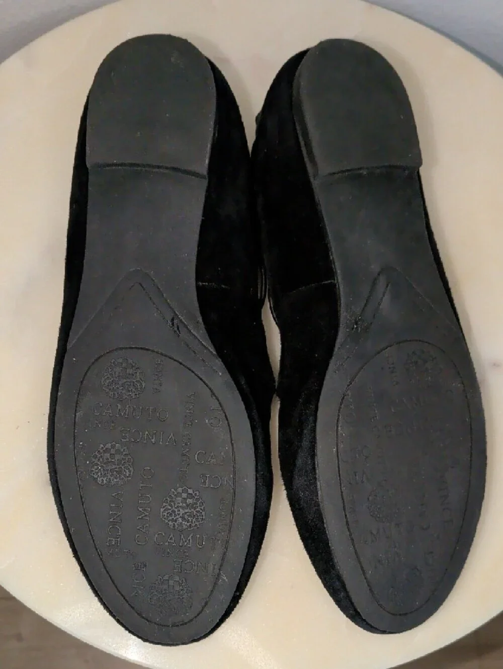 Ballet Flats - Black Suede - Stretchy No-Tie Lace Ups
